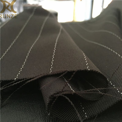 Elegant Women Dress 95% Polyester 5% Viscose Plain Stripes Fabric For Woolen Blazer Fabric Suits